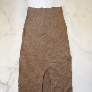 Free People Midi Sweater Skirt in Light Brown - Size XS